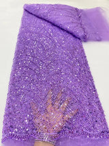 High Quality Beaded Lace Fabrics for Wedding Fabric