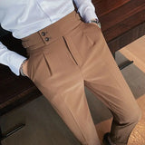 Business Tie Pleated Suit Pants The Trend Fashion