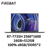FIREBAT U6 NEW 16 Inch Laptop Ryzen 7