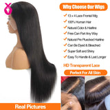 Bone Straight Lace Front Wigs Human Hair HD