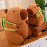 Cute Capybara With Backpack Plush Toys Sitting Lovely