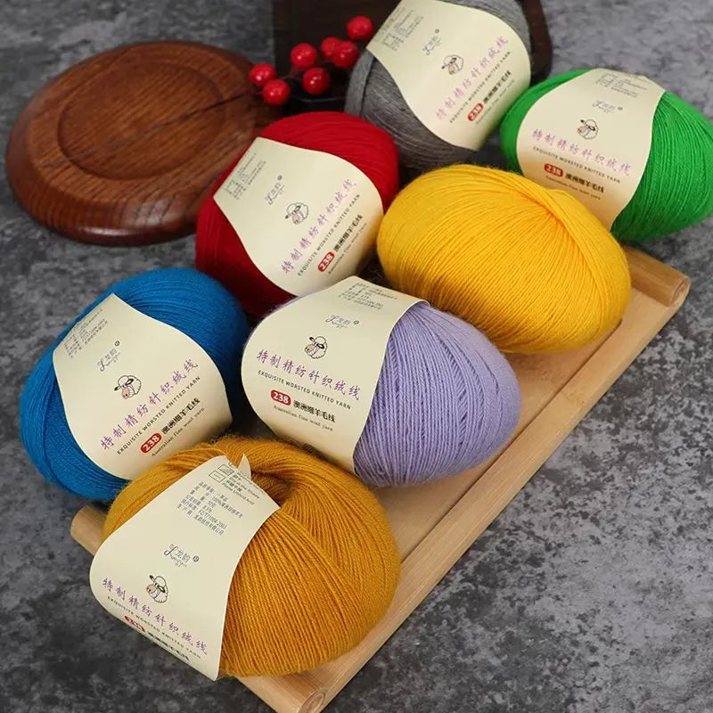 50g 100% Merino Wool Yarn Thin Yarn Soft