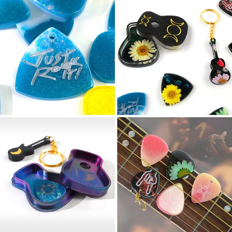 Guitar Pick Resin Molds DIY Guitar Triangle Plectrum