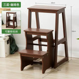 MOMO Solid Wood Folding Step Stool Home Three-step