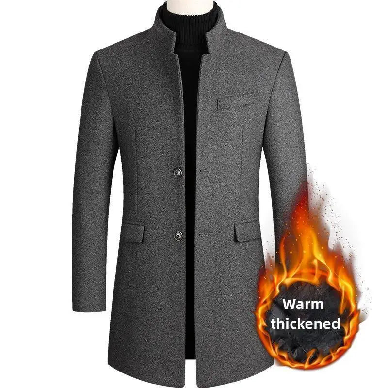 New Winter Fashion Men Warm Long Business Casual