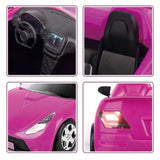 61pcs Set Cool 2-Seater Vehicle Pink Car with