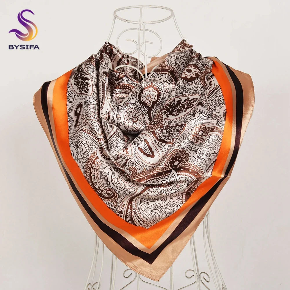 BYSIFA| Fall Winter Elegant Floral Design Scarves Shawls