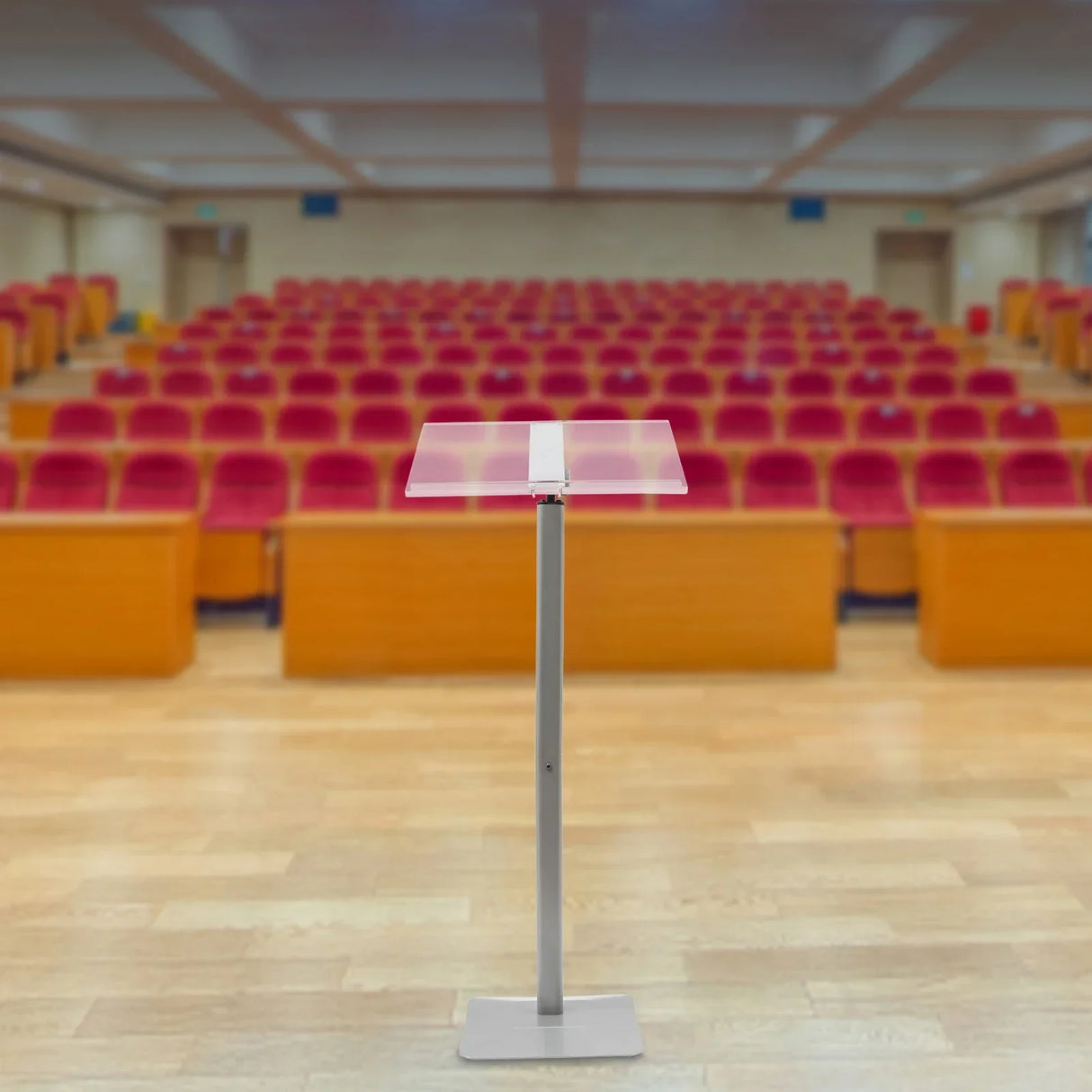 Adjustable Floor Standing Podium with Slanted Top