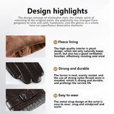Men's Genuine Leather Sheepskin Gloves Winter Cold Warm