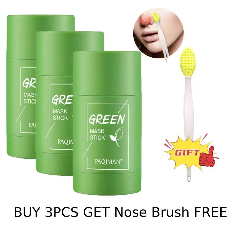 1/2/3/6Pcs Cleansing Green Stick Green Tea Mask Purifying