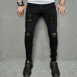 Streetwear Ripped Slim Men Pencil Jeans Pants Stylish