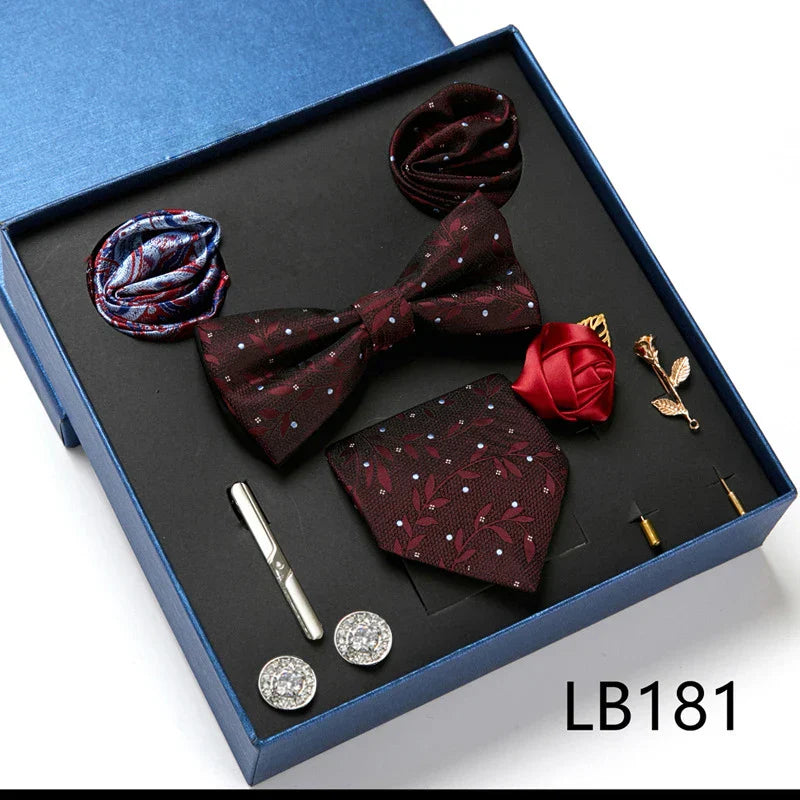 Luxury Quality Tie Set With Necktie Bowtie Pocket