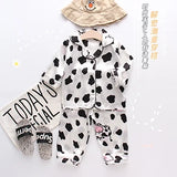 Toddler Girls Silk Satin Pajamas Sets Cartoon Kids