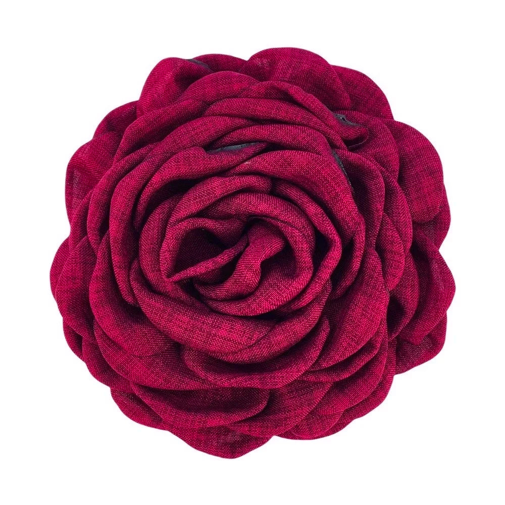 Fabric Rose Flower Crab Hair Clip Ins Popular