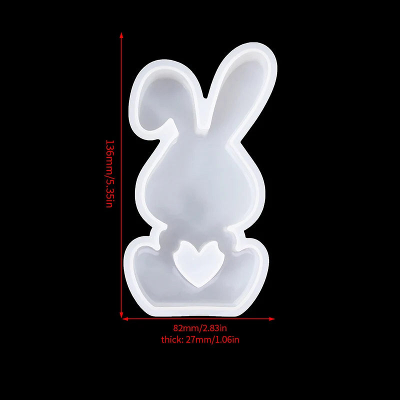 Easter Animal Candle Silicone Mold Rabbit Cat Bear