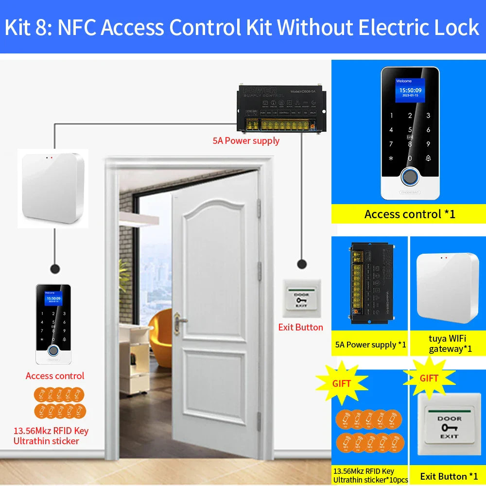 Tuya APP Door Lock Access Control System Kits