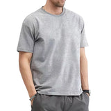 T Shirt For Men Summer Cotton Tops Solid