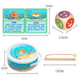 Wooden Magnetic Fishing Toys Baby Cartoon Marine Life