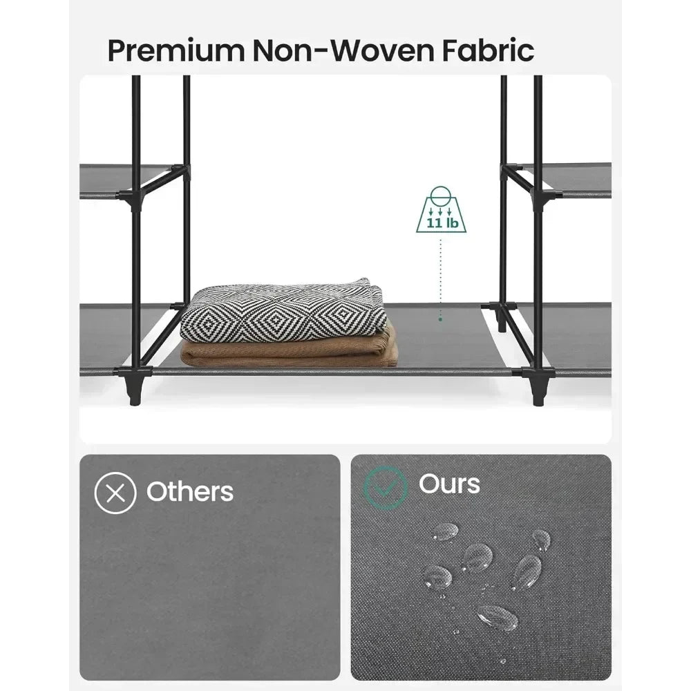 Closet Wardrobe, 64.5-inch Portable Closet for Bedroom, 3
