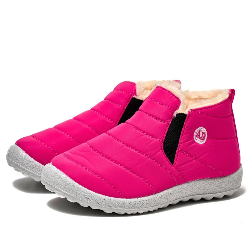 Winter Children's Boots Plush Non-Slip Cotton Shoes Waterproof
