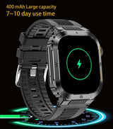 Outdoor Military Smart Watch Men Bluetooth Call 400mAh