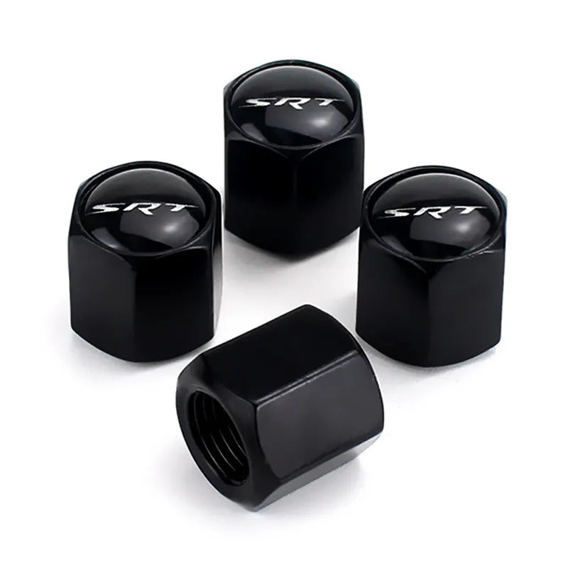 4PC Tire Valve Caps Zinc Alloy Hexagon SRT