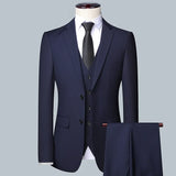 High Quality (Blazer+ Waistcoat + Trousers) Men Simple
