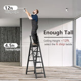 GameGem 6 Step Ladder for 12 Feet High