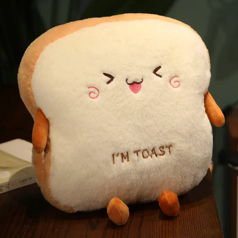 New 1pc 35cm Plush Bread Pillow Cute Simulation