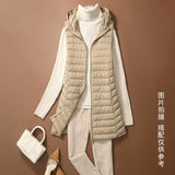 Women's Autumn/Winter X-long Hooded Sleeveless Jackets 2023 New