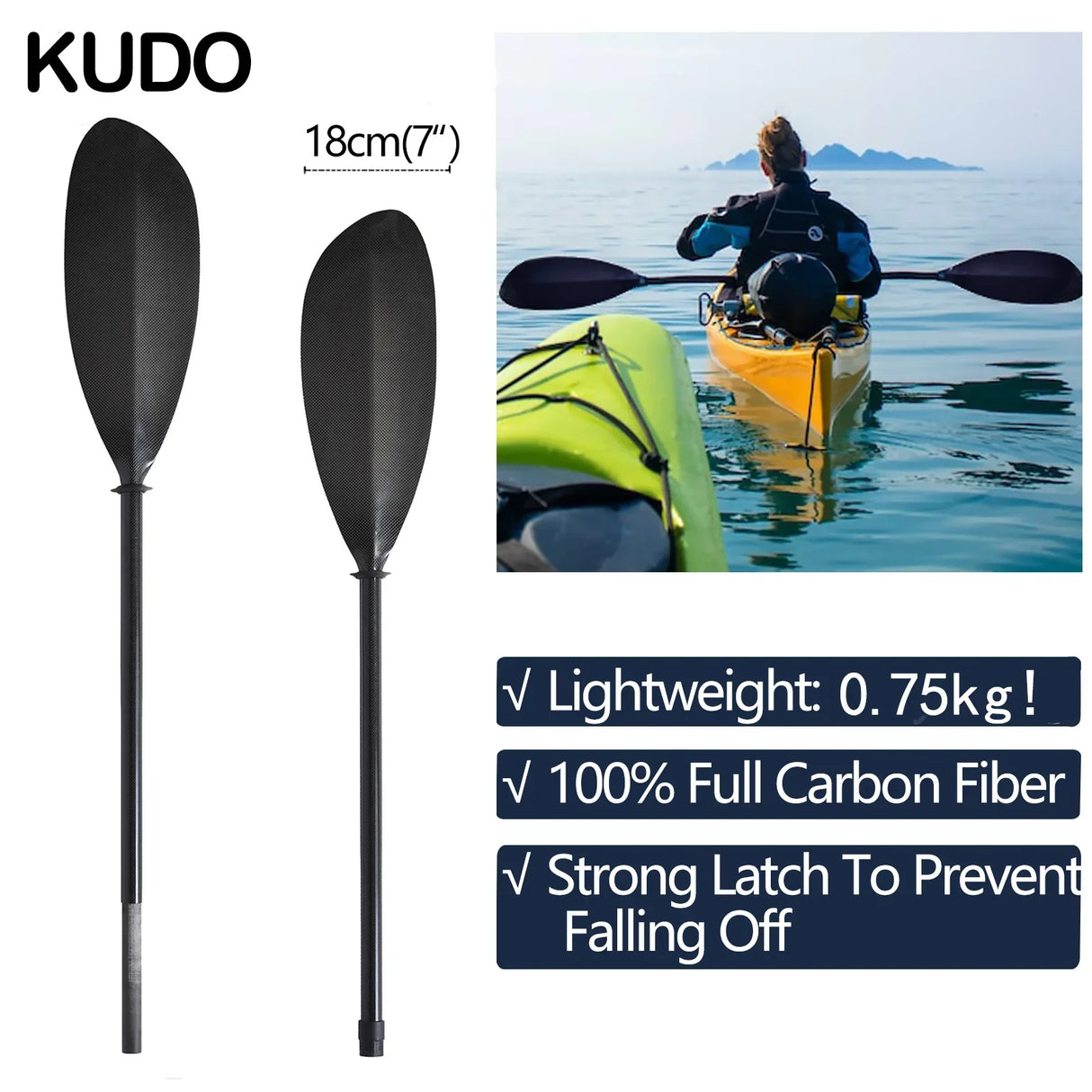 Sea Kayak Paddle Sport-Line 100% Full Carbon Fiber