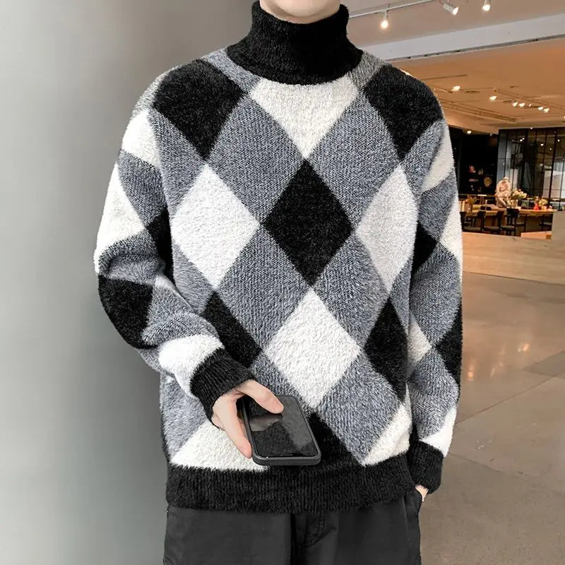 New turtleneck sweater Korean version men's casual round