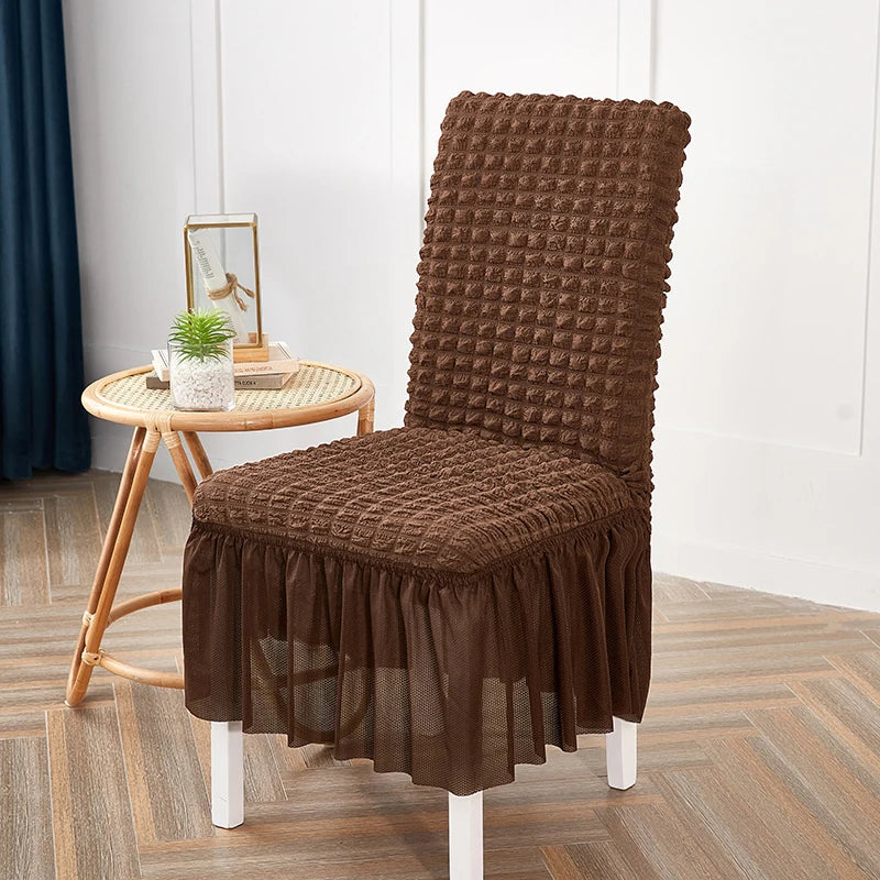 high quality Seersucker chair cover for dining room