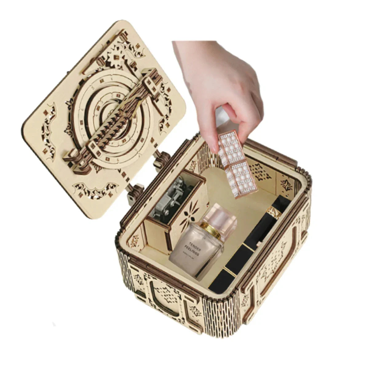 3d Wooden Jewelry Music Box Mechanical Puzzle Assemble