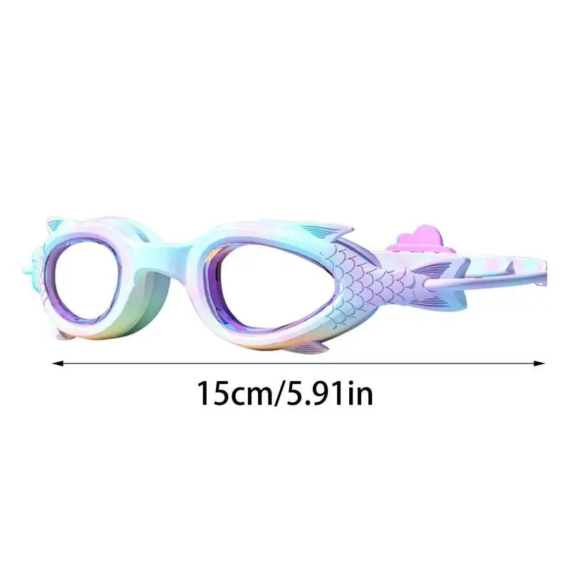 Cute Swimming Goggles Anti Fog Funny Toddler Mermaid