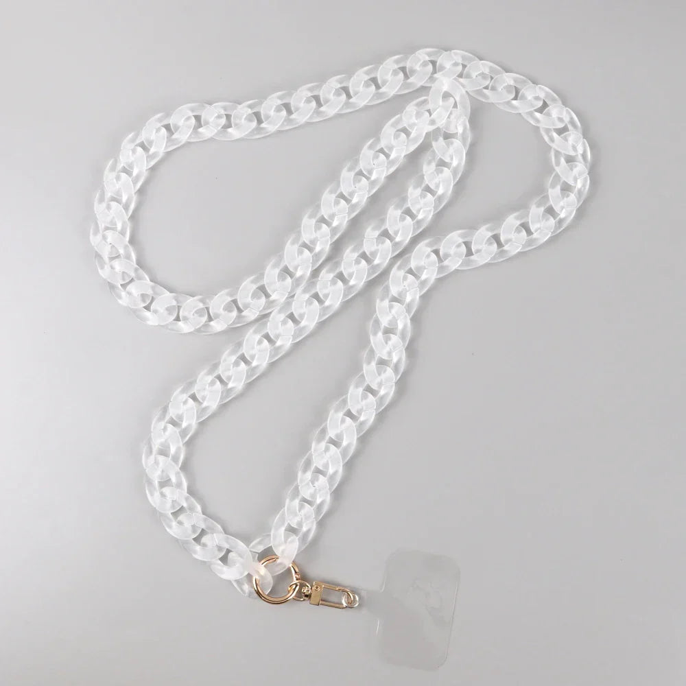 FishSheep 12 Colors Frosted Acrylic Chain Crossbody Phone