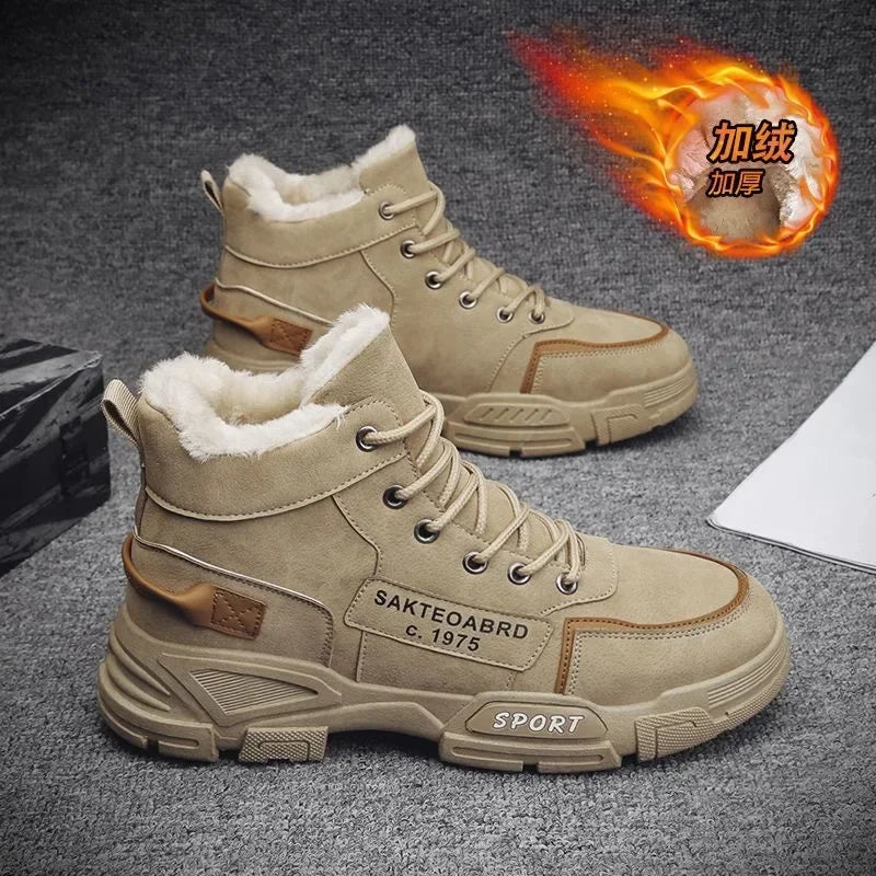 Autumn and Winter Middle Cylinder Fashion Men's Shoes