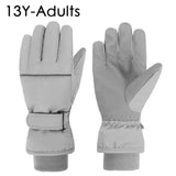 Waterproof Adult Kids Ski Gloves Thick Children Mittens