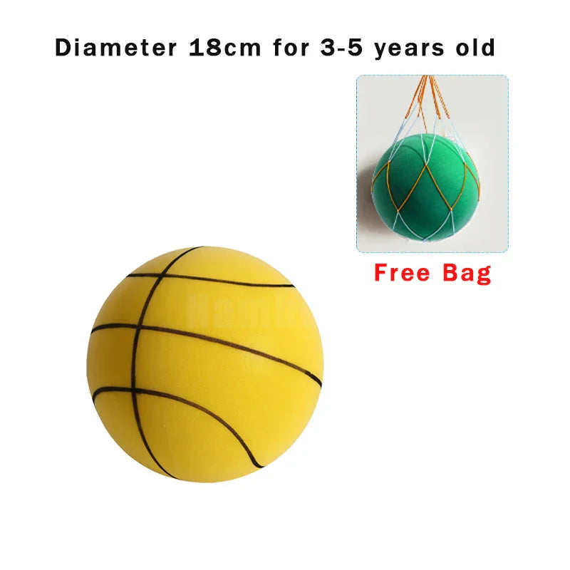 Mute Bouncing Ball 24cm Indoor Silent Basketball Size