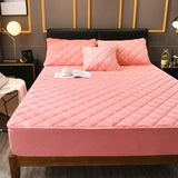 Plush Thicken Quilted Mattress Cover Warm Soft Crystal