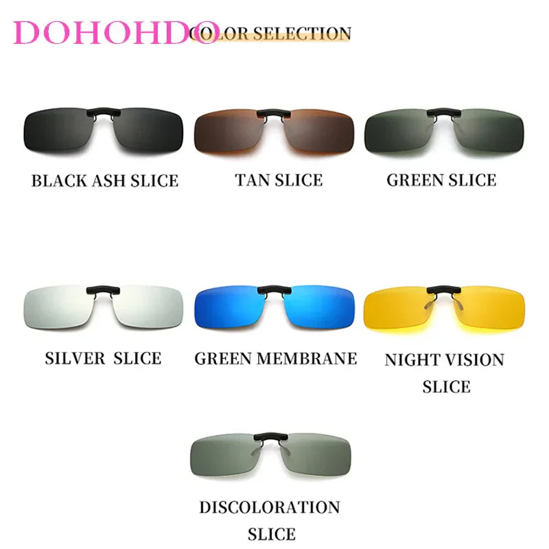 DOHOHDO 2023 New Rimless Polarized Clip On Sunglasses