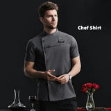 Men Women Chef Jacket Cooking Shirt Apparel Short