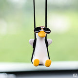 Gypsum Cool White Swing Duck with Sunglasses Automoblie