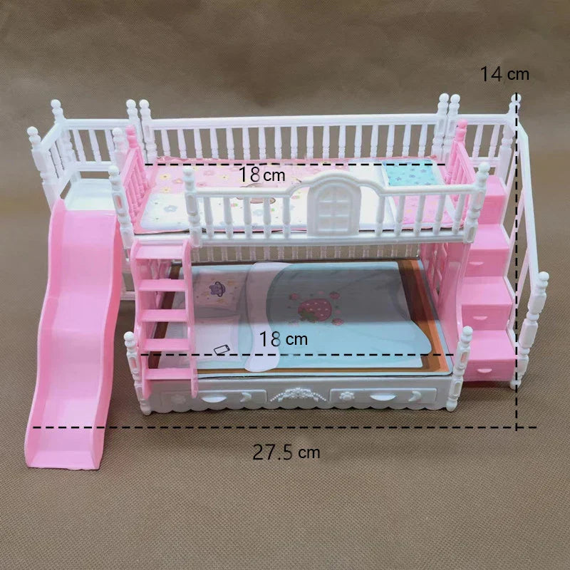 Doll Bed Children Play House For Barbie Doll