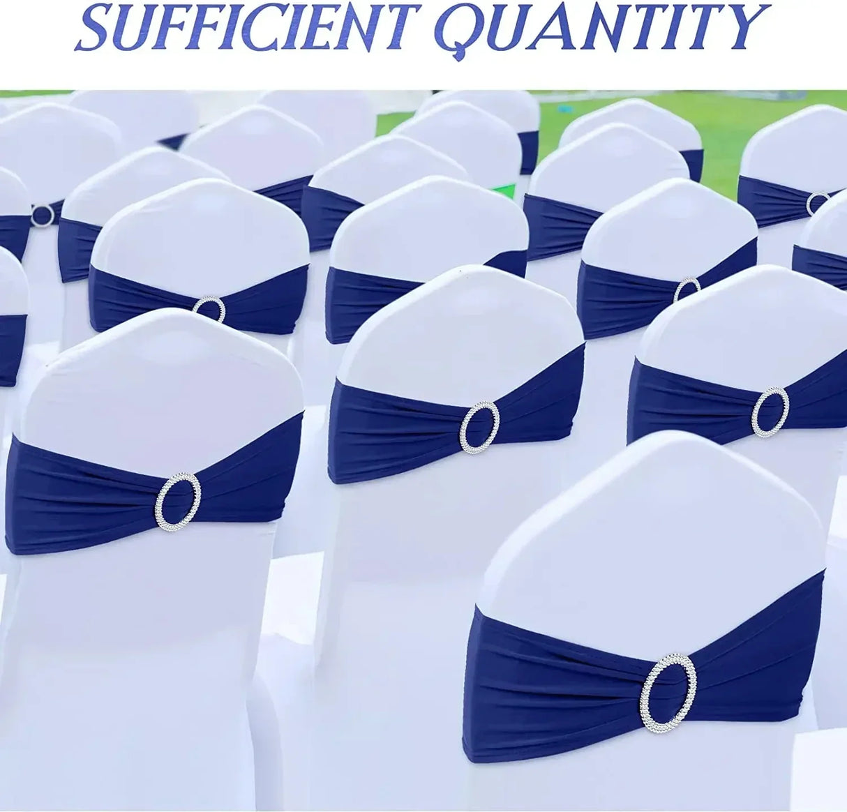 20 Pieces Polyester Spandex Chair Sashes Bands Stretch