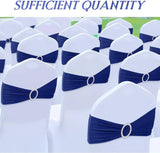 20 Pieces Polyester Spandex Chair Sashes Bands Stretch