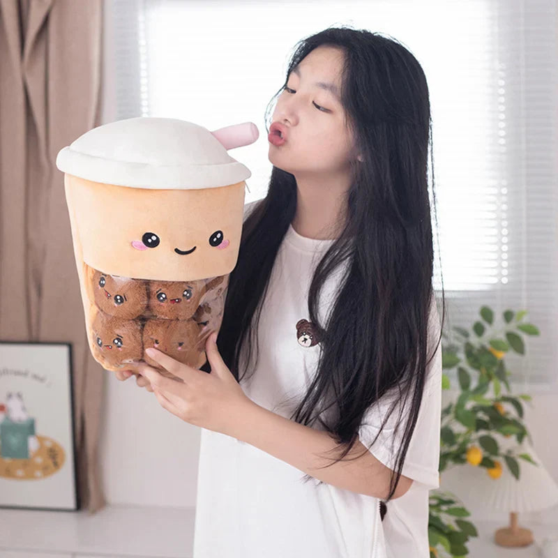 Cartoon Ramen Puff Cookie Bag Bubble Tea Plush