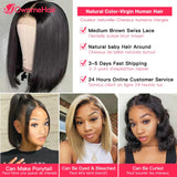 Virgin Hair Short Bob Wig 13x4 Transparent Lace