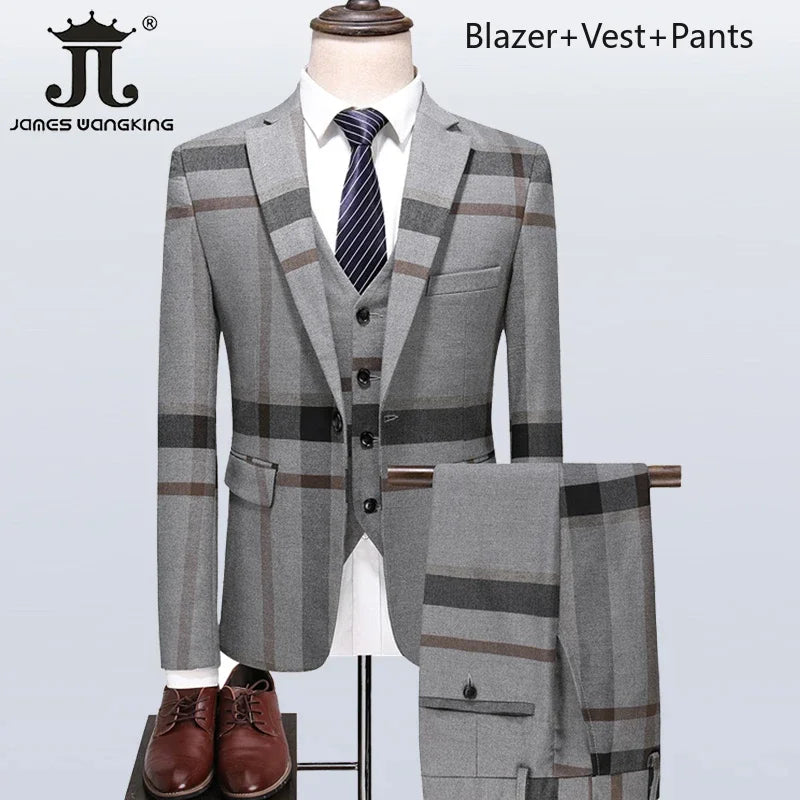 S-5XL ( Blazer + Vest + Pants )