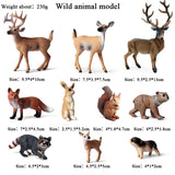 Oenux 10PCS Forest Wild Animals Model Set Deer